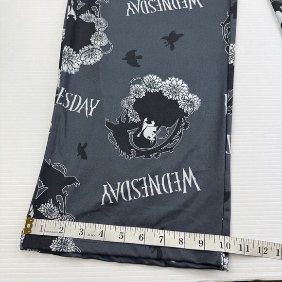 Wednesday Addams Pajama Pants XL Black Gray Halloween Sleepwear Mad Engine - Picture 9 of 9